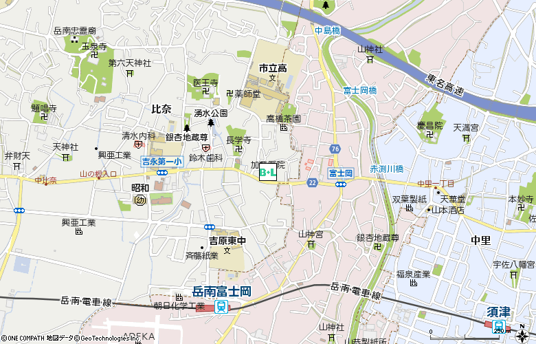 カトーオプティカ比奈店付近の地図